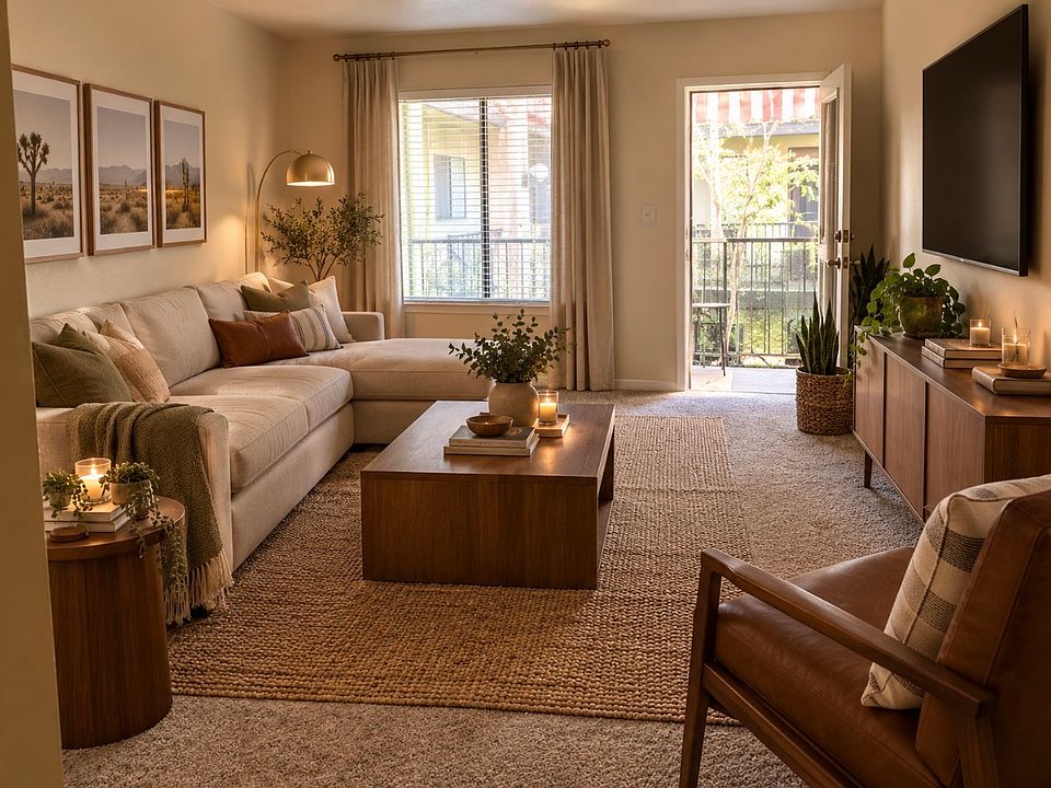 AI Generated photo of furnished living room for reference.