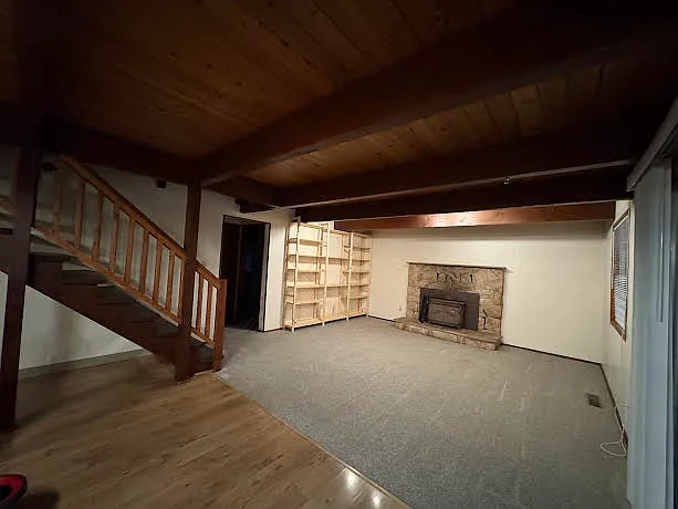 Hallway to lower level master bd and bath
Or staircase to upstairs loft with an additional bedroom and bath