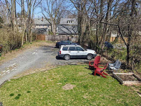 Backyard and parking lot