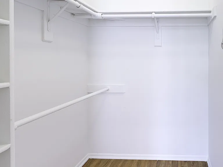 Renovated unit closet with built-in shelving