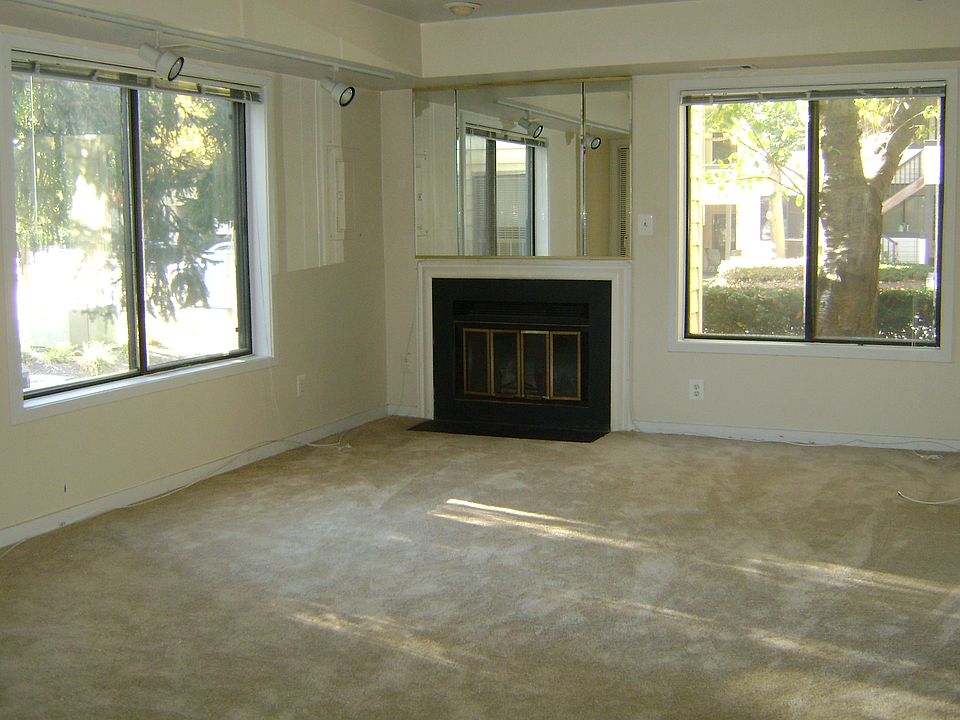 Wood burning fireplace.