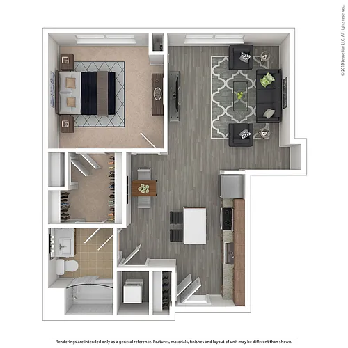 Floor plan A06 - 1 bed/1 bath