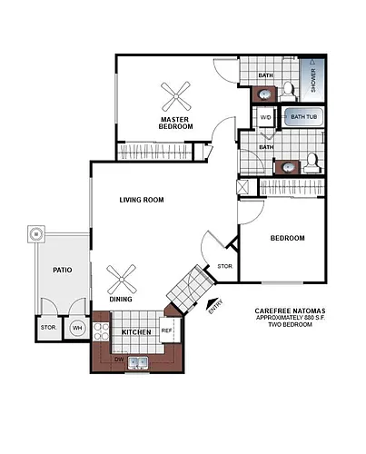 Floor plan 2 Bedrooms