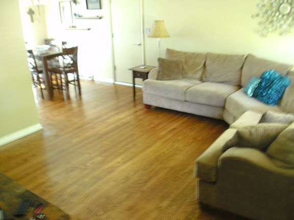 Living room leading into dining!