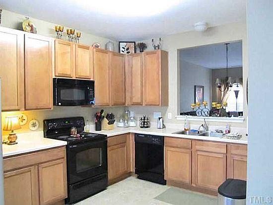Kitchen looking through to dining/living room