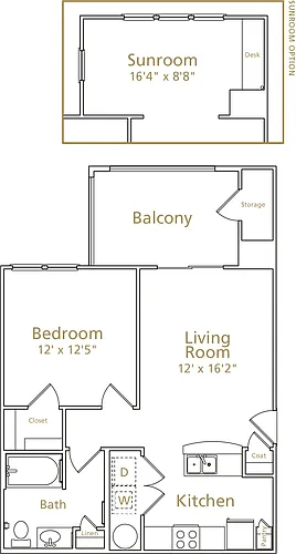 Floor plan Berkley Sunroom