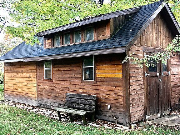 huge shed in backyard