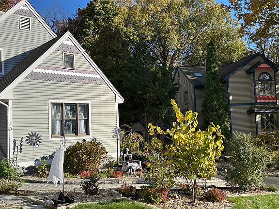 Walkway from house to driveway.