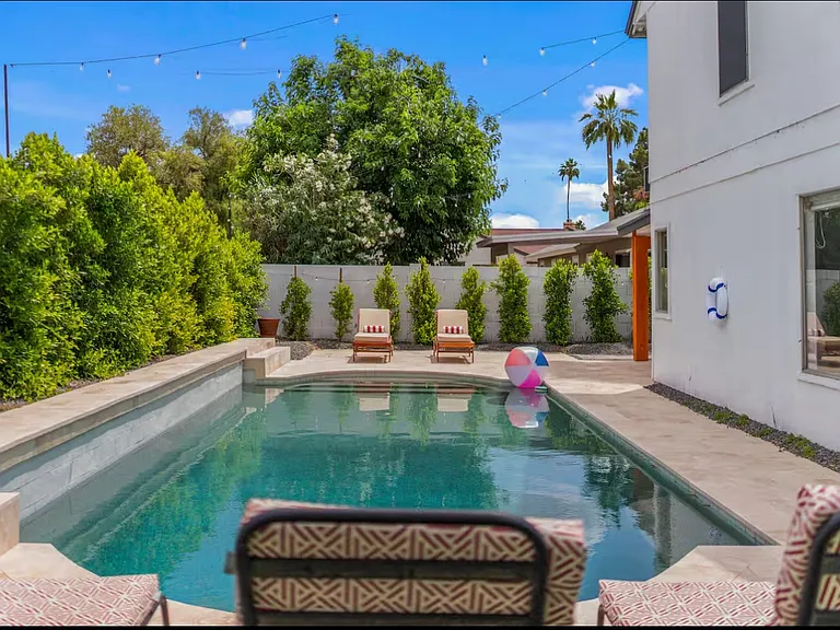 Tree Lined Backyard Pool