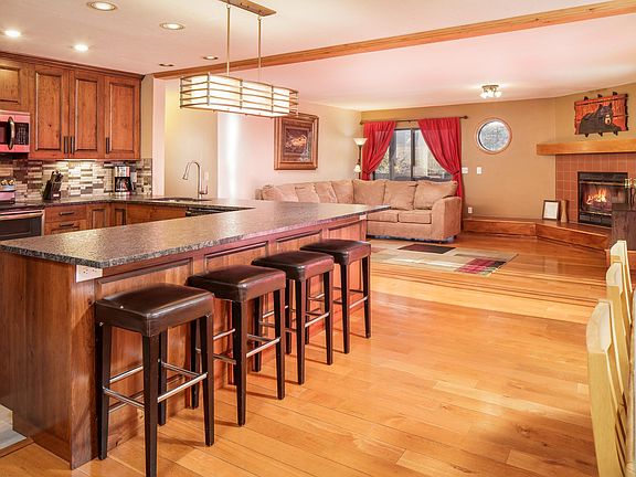 Open floor plan kitchen, living, dining