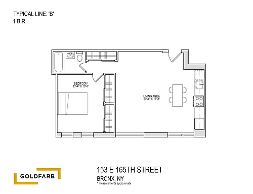 Floor plan One Bedroom