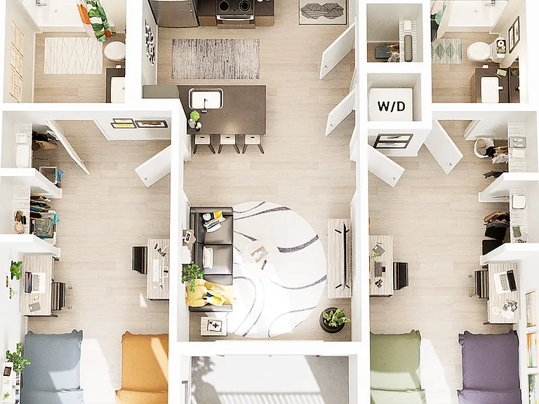 3D Floorplan - Unit B6 3D Floorplan - Unit B6