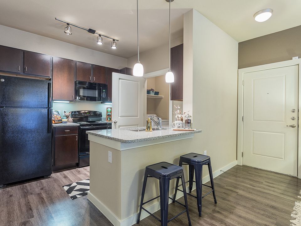 Kitchen bar and front entrance