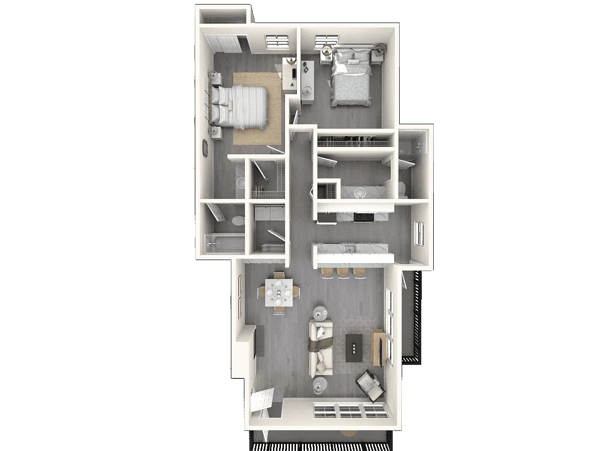 Floor plan 2x2 1018 sqft Reno