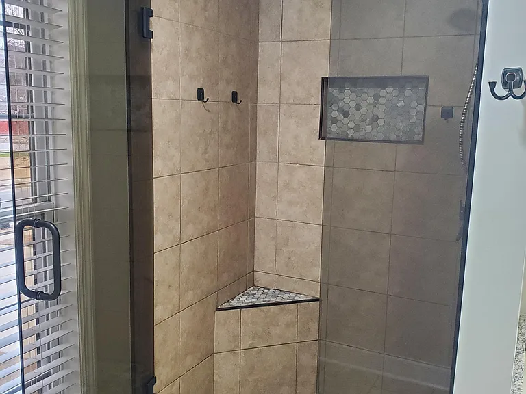 Remodeled master bathroom shower