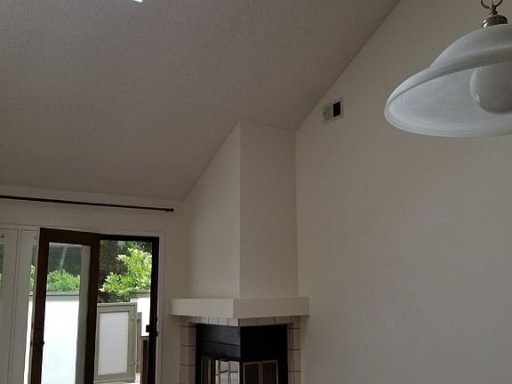 Living room with skylights