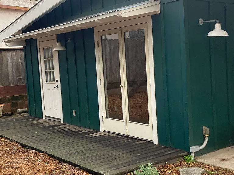 Exterior doors of bonus room/storage room