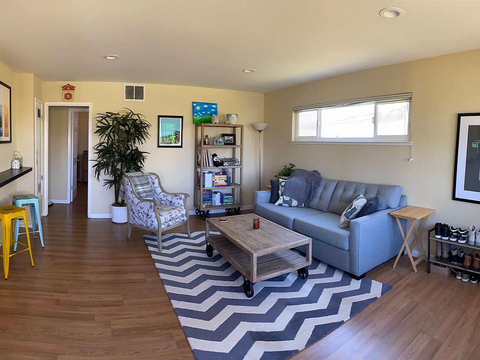Living Room with recessed lighting and great natural light