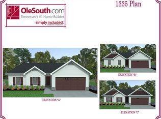1335 Elevation ABC Plan, Wheatfield, Shelbyville, TN 37160