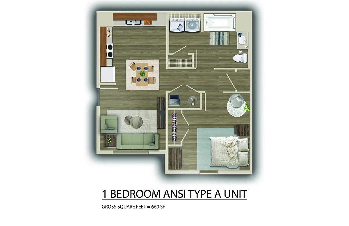 Floor plan 1 Bedroom