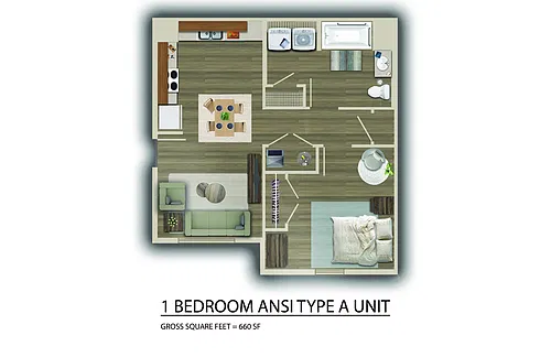 Floor plan 1 Bedroom