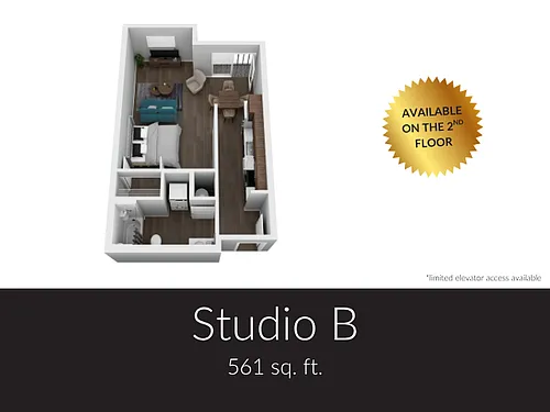 Floor plan Studio B