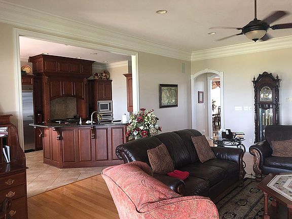 View from den to kitchen