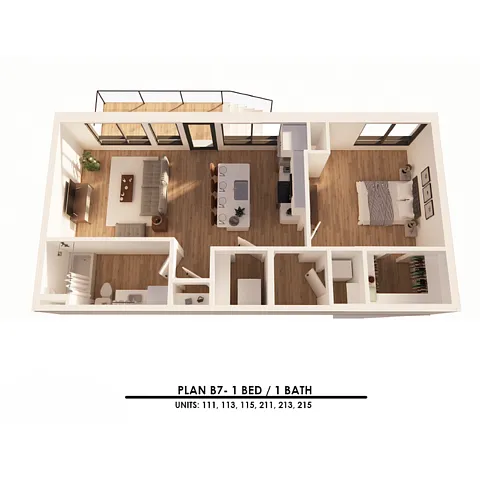 Floor plan B7 1X1