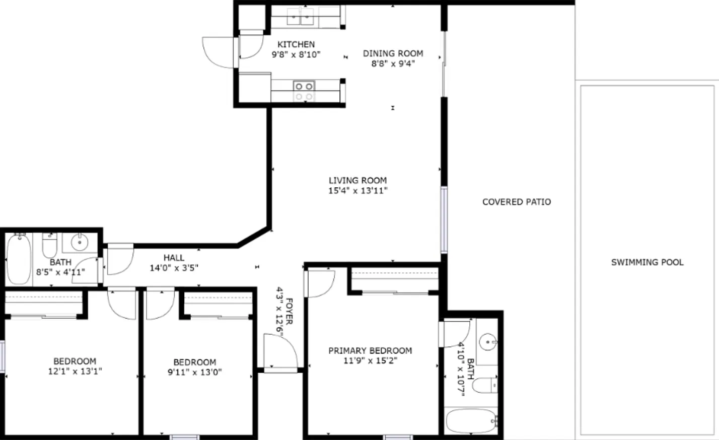 3bed/2bath House At 7th/101! Ready For Immediate Move-In! -- Pool! No Hoa! — Photo 3