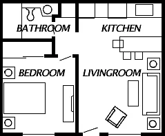 Floor plan One bedroom floorplan