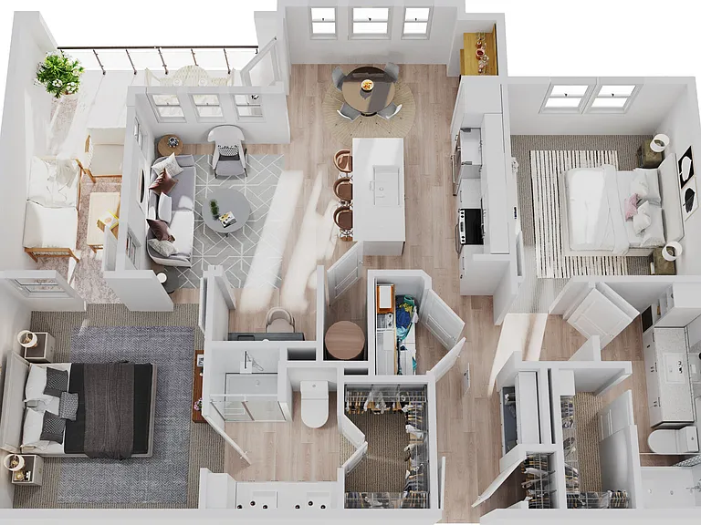 Two Bedroom Apartment with spacious wrap-around balcony