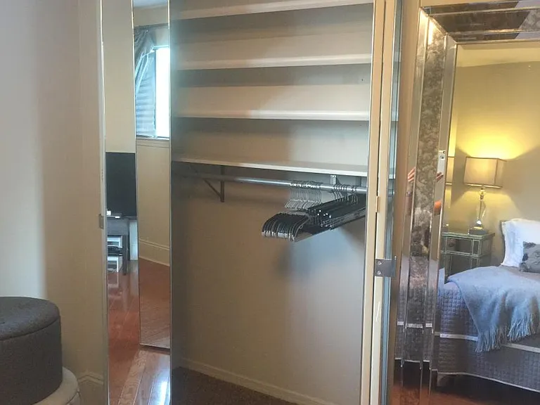 Custom closet with shoe shelves