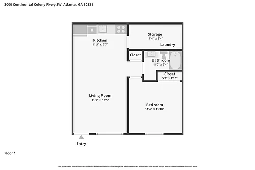 Floor plan Studio