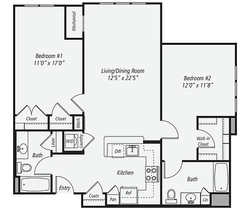 Floor plan B1b-1091