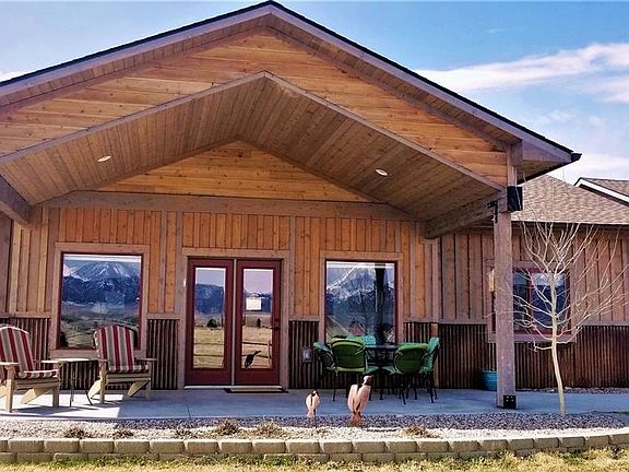 Covered back patio- 88 Sky View Drive, Ennis MT