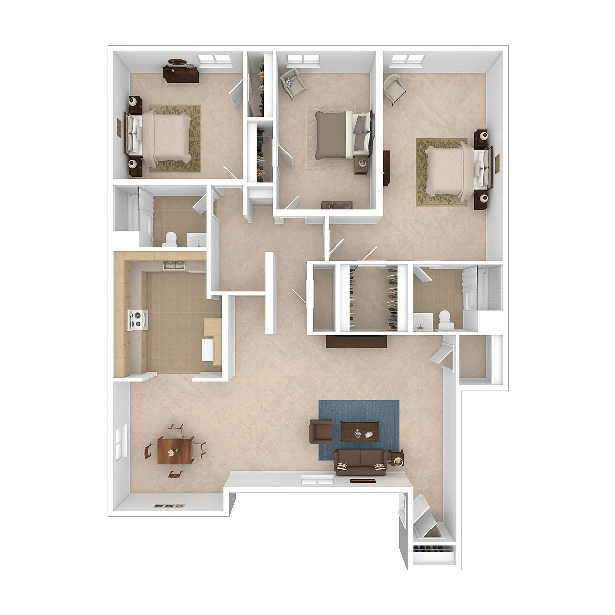 Floor plan 3 Bedroom - Beechwood