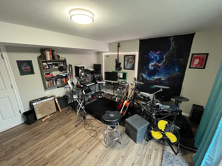 Downstairs Bonus Area with belongings
