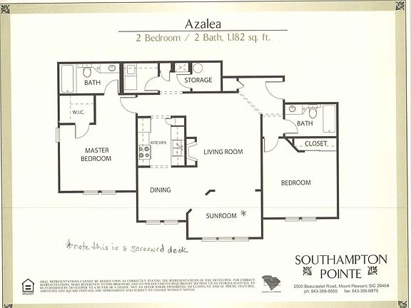 condo layout / specs