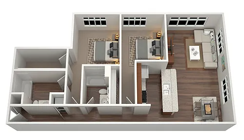 Floor plan 2X2 D