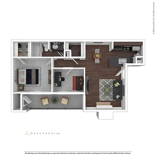 Floor plan 1G - 1 Bdrm Den (Puerto Vallarta G)