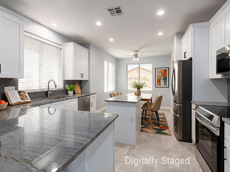 Staged kitchen