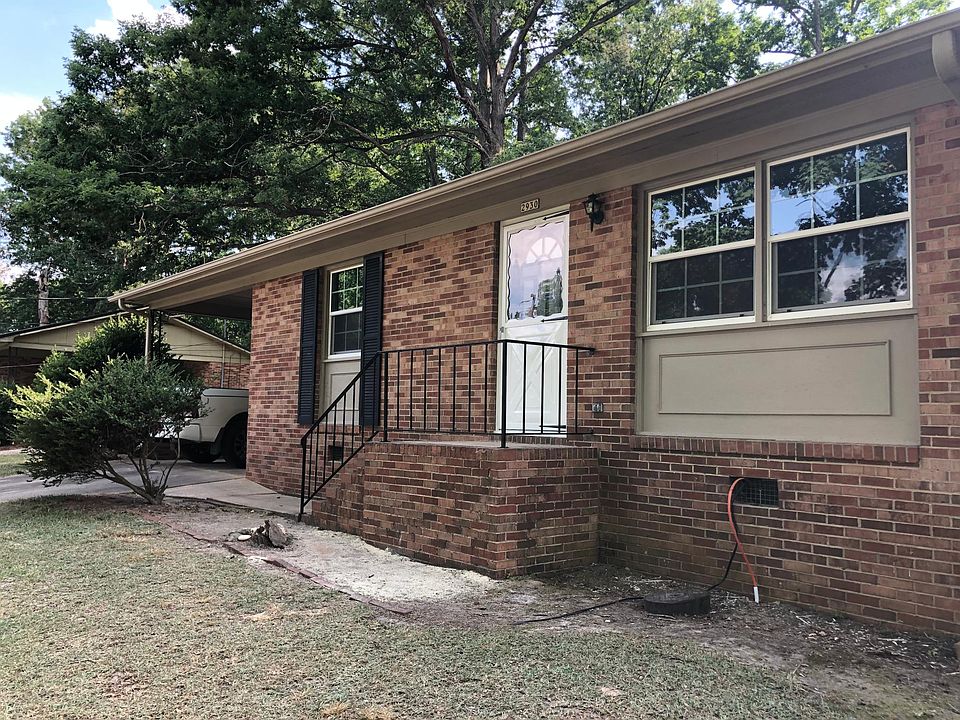 Front porch with carport
