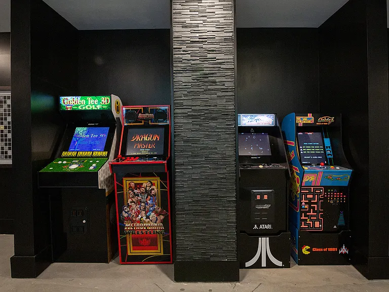 Gaming Lounge with Billiards, Foosball, and Vintage Arcade Games