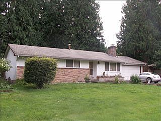 Brick front rambler home