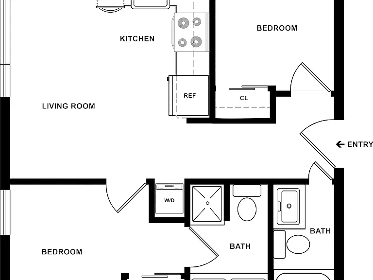 2 Bedroom - 2 Bath 2 Bedroom - 2 Bath