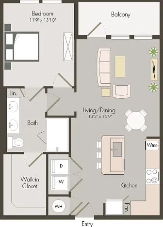 A3 | 1 bed 1 bath | 787 sq ft A3 | 1 bed 1 bath | 787 sq ft