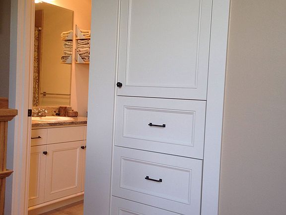 Built-ins near bathroom
