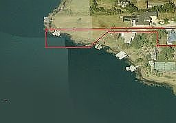 Areal of lake lot + boat dock
