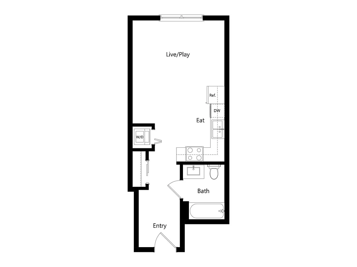 Floor plan Ashby Studio B