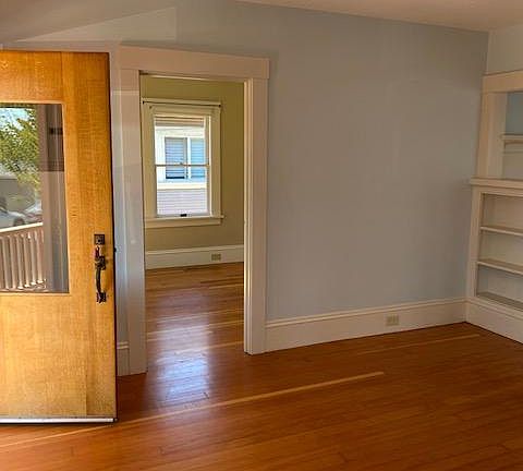 from living room to front bedroom